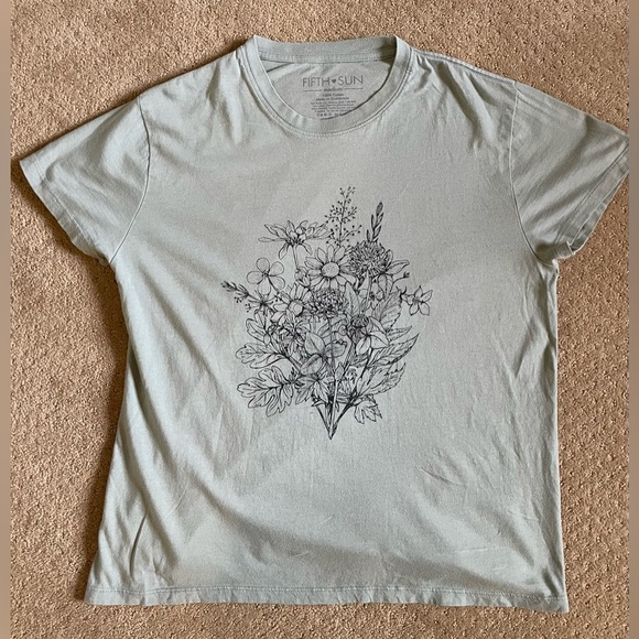 Flower green graphic tee - Picture 5 of 6